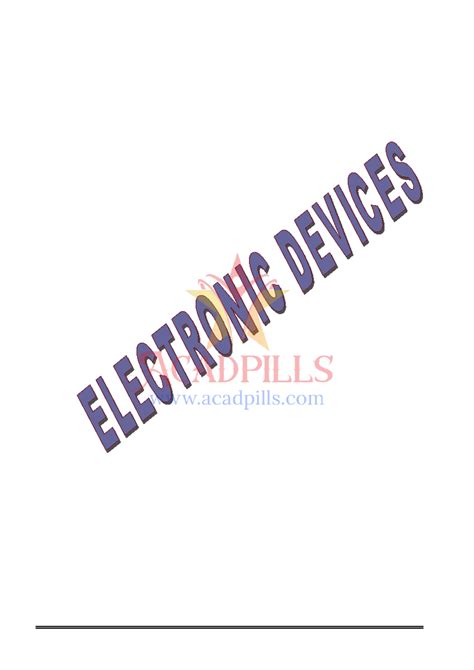 Electronic devices Notes and important questions - ELECTRONIC DEVICES ...
