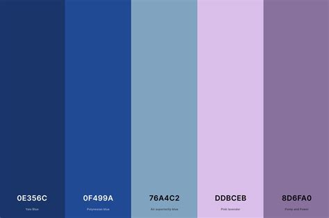 25+ Best Lavender Color Palettes with Names and Hex Codes | Lavender ...