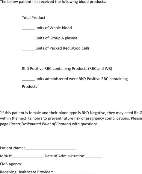 Management Considerations for Air Medical Transport Programs Transfusing RhD-Positive Red Blood ...