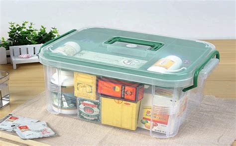 dhavl Portable Square Emergency Medical Kit Medicine Organizer Storage ...