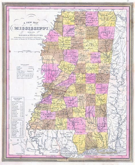 Mississippi State Map Cities