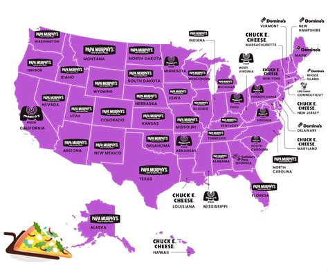 Map Of The Best & Worst Pizza Chains In Each US State - Brilliant Maps