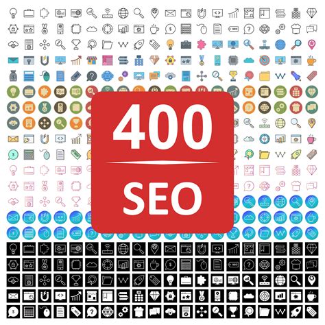 Set of Vector SEO Search Engine Optimization Icons 291799 Vector Art at ...