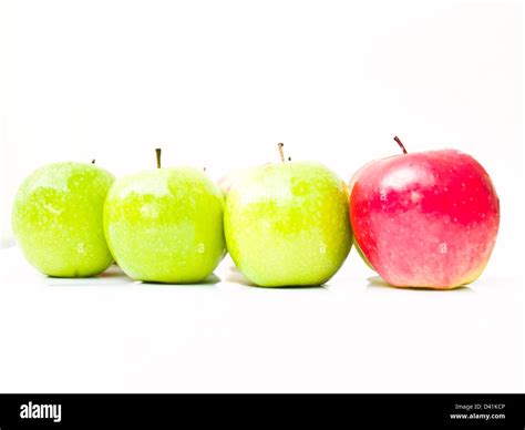 Green red delicious apples Cut Out Stock Images & Pictures - Alamy