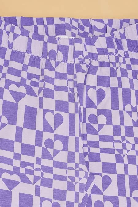 Purple Printed Cotton Girls Leggings - Selling Fast at Pantaloons.com
