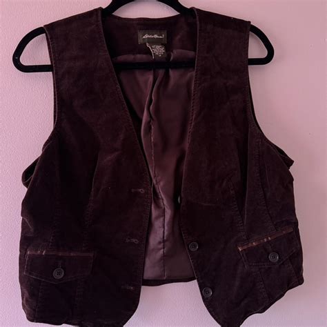 Velvet Brown Eddie Bauer vest Petite 14 fits small-... - Depop