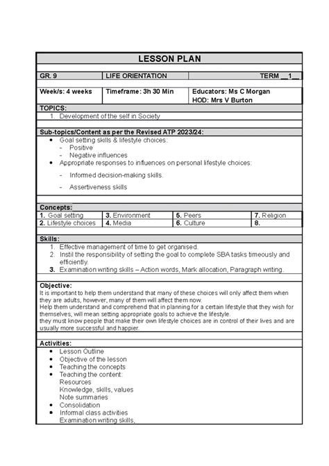 GPLMS Grade 3 Mathematics Lesson Plans & Assessments Term 2 - Studocu