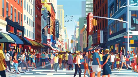 Busy City Street Scene 的图像结果