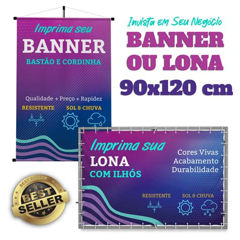 Banner Personalizado 80 x 120 cm Lona, Faixa ou Adesivo - Banner ...