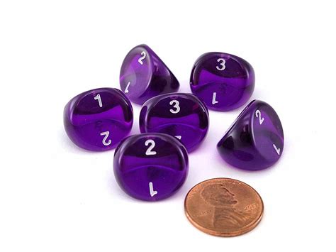 D3 Dice, Translucent 3-Sided Dice, 6 Pieces - Choose your — Pippd