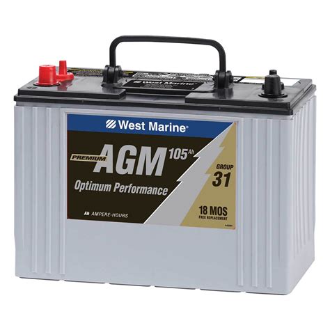 Group 31 Dual-Purpose AGM Battery, 105 Amp Hours | West Marine