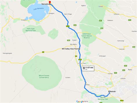 How Far Is From Naivasha To Nairobi