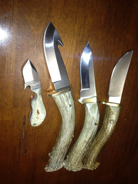 Deer antler knives. | Antler knife, Antler knife handle, Antler crafts