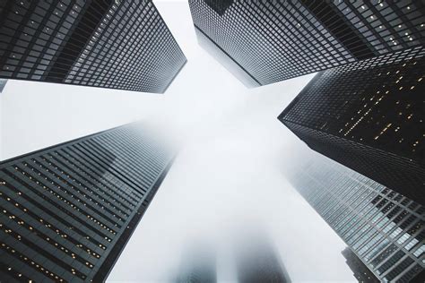 城市,建筑,雾,摩天大楼cc0可商用高清图片-千叶网
