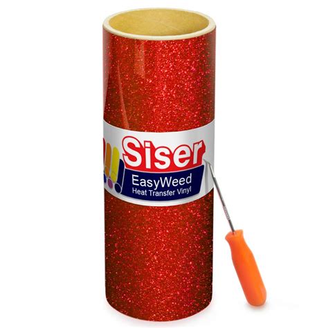 Buy 10ft x 10 : Siser Glitter Red Easyweed Heat Transfer Craft Vinyl ...
