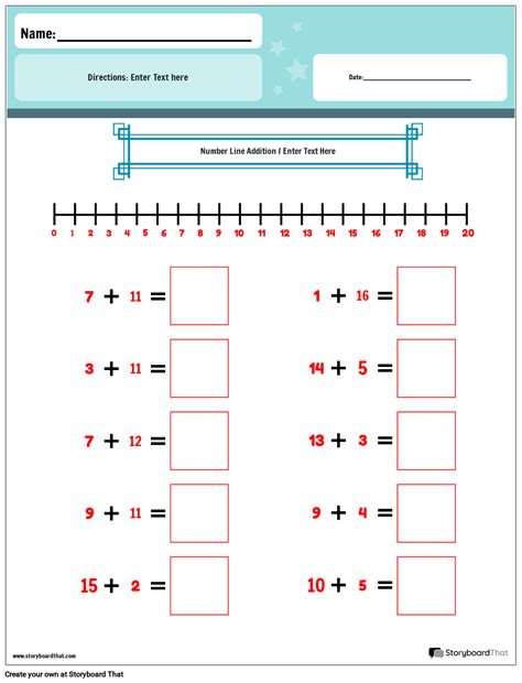 Addition up to 12 Number Line Worksheets (teacher made) - Worksheets ...