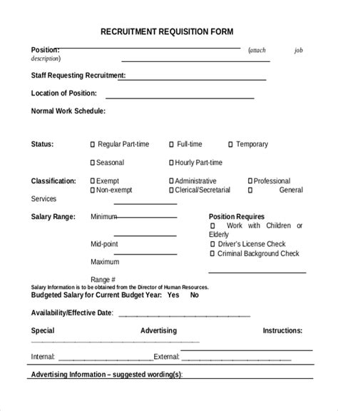 FREE 10+ Sample Requisition Forms in MS Word | PDF | Excel
