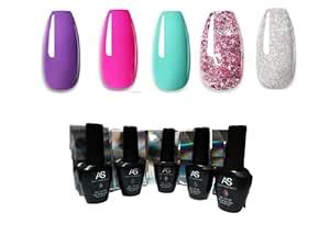Buy UGS Imported soak off gel nail polish 15 ml (Set of 5) nail art ...