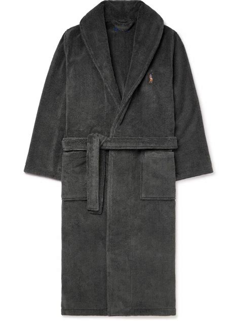 Polo Ralph Lauren - Logo-Embroidered Cotton-Terry Robe - Gray Polo ...