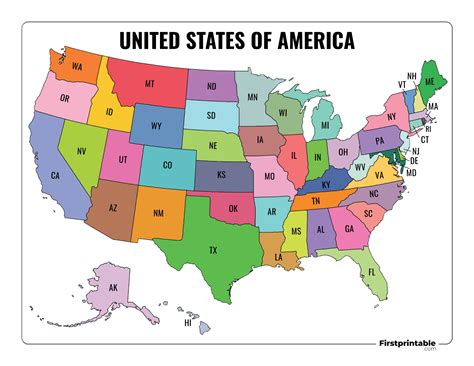 Printable US Maps | Blank, With State Names, And Capitals