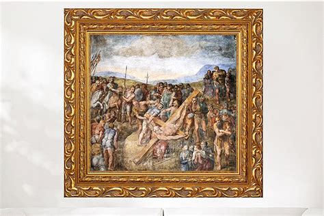 Michelangelo the Crucifixion of St Peter 1546 Hand Painted Oil ...