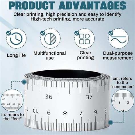 TOP! 2 Pack 39.37 Inch Magnetic Measuring Tape Centimeters Flexible ...