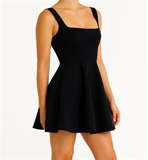 Square Neck Skater Mini Dress – Zentriix