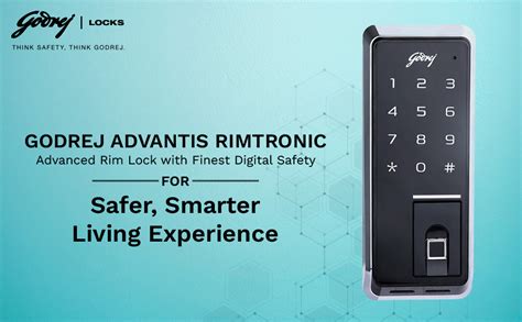 Godrej Smart Lock | Advantis Rimtronic Digital Lock | 360° Fingerprint ...