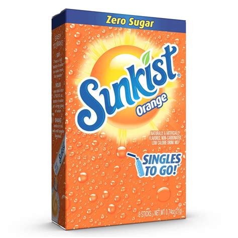 Sunkist Zero Sugar Low Calorie Powdered Drink Mix (6 packets) | Lazada PH