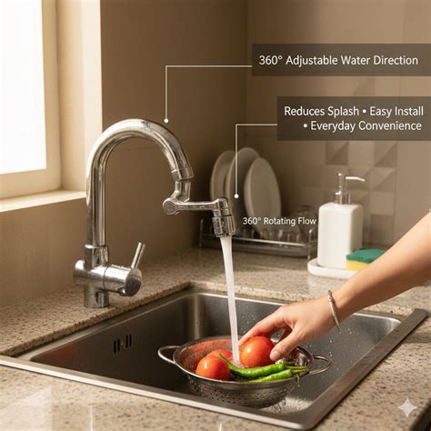 Rotating Faucet/Tap Extender | Stainless Steel | 180° rotation – Indian ...