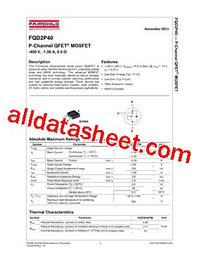 FQD2P40TM Datasheet(PDF) - Fairchild Semiconductor