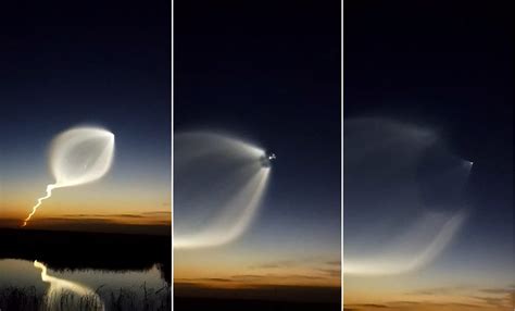 Illuminating UFO Or Rocket? Aircraft Flies Over Sky Forming Tadpole ...