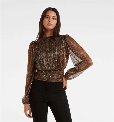 Buy Peyton Plisse Cinched Waist Top - Forever New