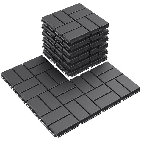 Goovilla Plastic Interlocking Deck Tiles, 9 Pack Outdoor Patio Flooring ...