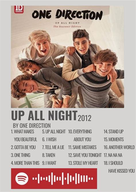 UP ALL NIGHT - 1D | One direction, Music poster, One direction posters