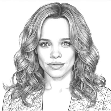 Rachel McAdams coloring page