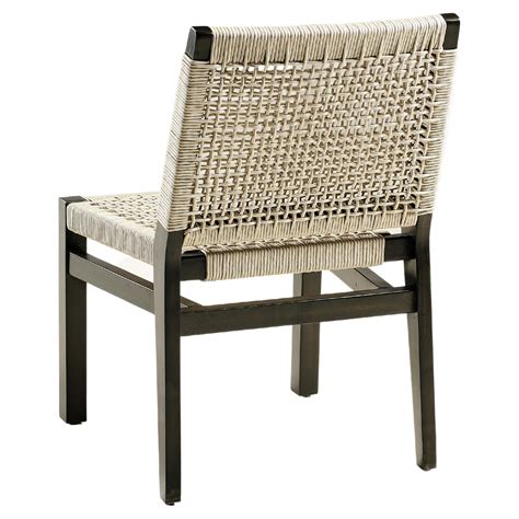 10 Stackable Outdoor Dining Chairs, Wood / Rope For Sale at 1stDibs ...