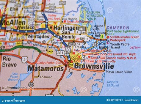 Imagen De Mapa De Brownsville Texas Foto de archivo editorial - Imagen ...