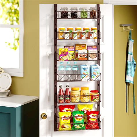 Amazon.com: Moforoco White 9-Tier Over The Door Pantry Organizer ...