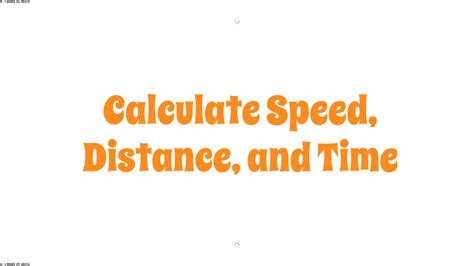 Image result for Calculate Distance Using Speed and Time