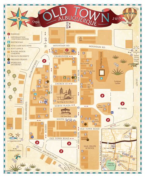 History Old Town Albuquerque Map