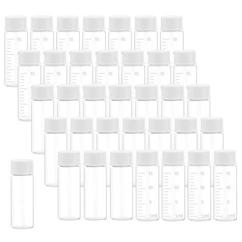 Csfglassbottles 36 Pack 15ml Clear Glass Sample Vials with Scale(18pcs ...