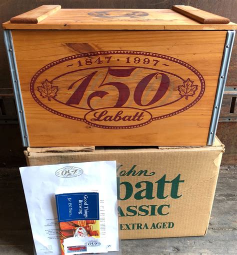 JOHN LABATT BEER CRATE WITH ORIGINAL BOX