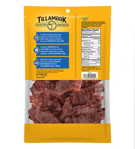 Tillamook Beef Jerky Calories