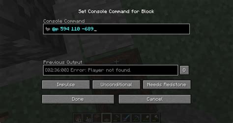 TP Command for Command Block 的图像结果