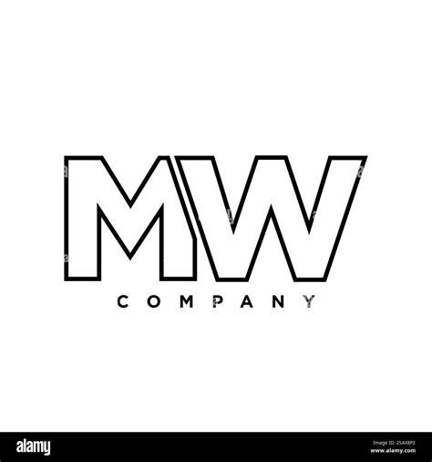 Trendy letter M and W, MW logo design template. Minimal monogram ...