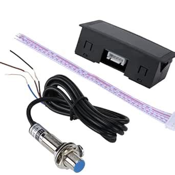 Auttoop Black RPM Tachometer 12V 4 Digital LED Display Tachometers ...
