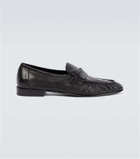 Soft leather loafers in black - The Row | Mytheresa