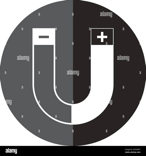 Magnet Icon. Horseshoe Magnetic. Physics Element Symbol Stock Vector ...