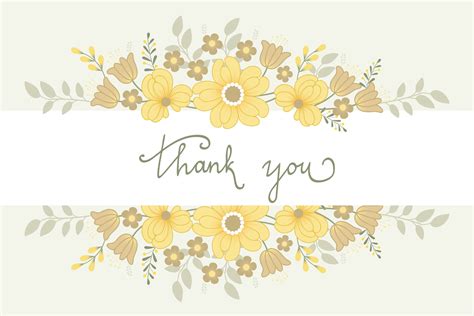 Thank you banner with yellow flowers 24789034 Vector Art at Vecteezy